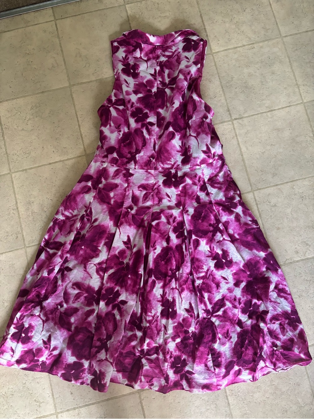 Jones Wear Magenta Floral Midi Wrap Dress - Picture 4 of 5